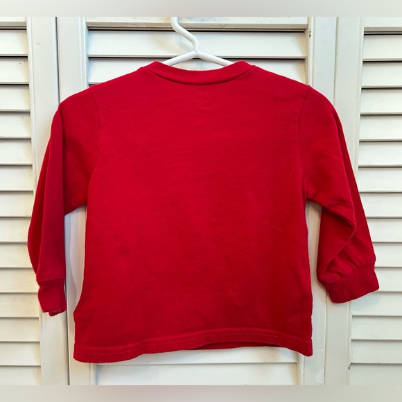 Ralph Lauren Polo Bear Long Sleeve T-Shirt Infant 12M Christmas Tree Red Snaps - Picture 4 of 11